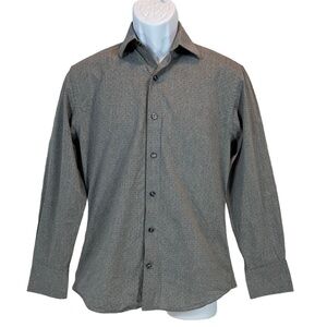 STANTT Long Sleeve Button Down 100% Cotton Shirt - Grey